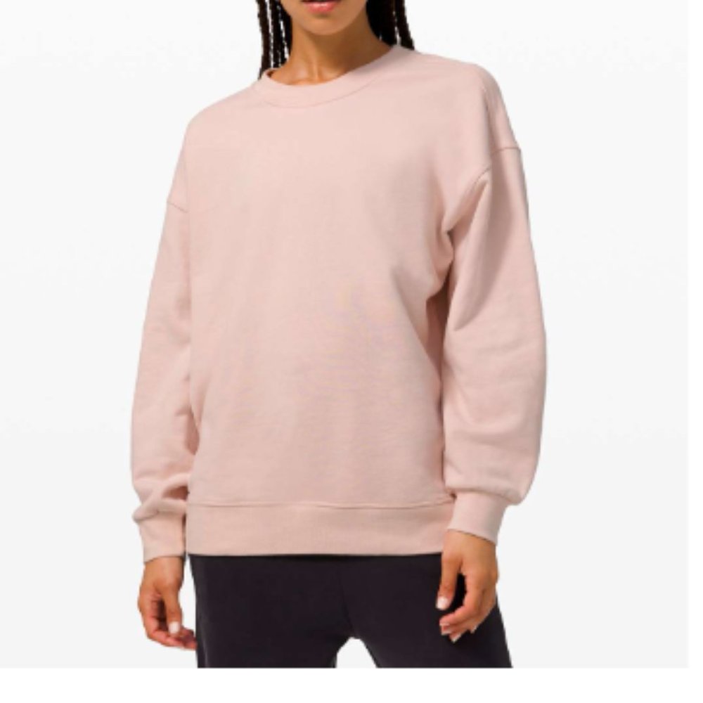 Lululemon Perfectly Oversized Crew in Feather Pink RARE